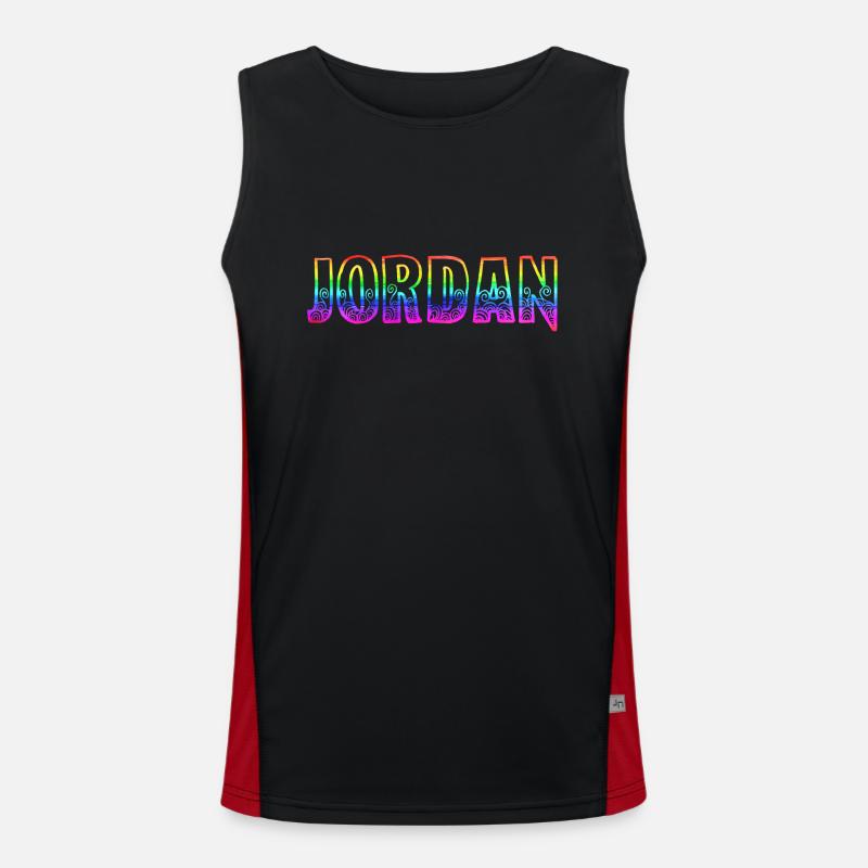 jordan rs regenbogen Funktionelles Kontrast-Tank Top für Männer 