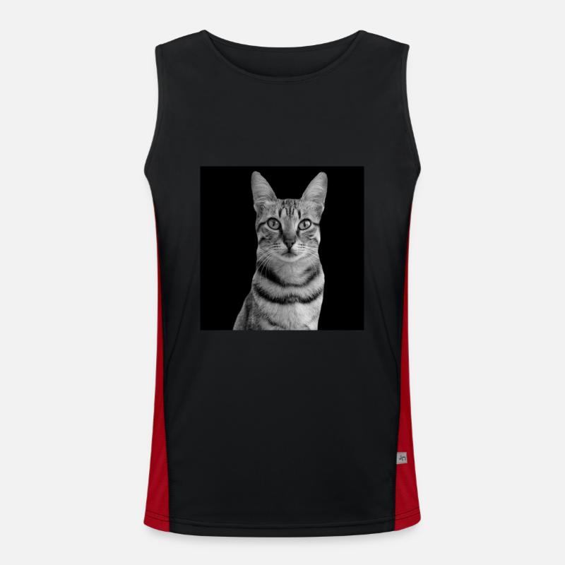 Chat blanc-noir Chat noir et blanc Débardeur respirant contrasté Homme 