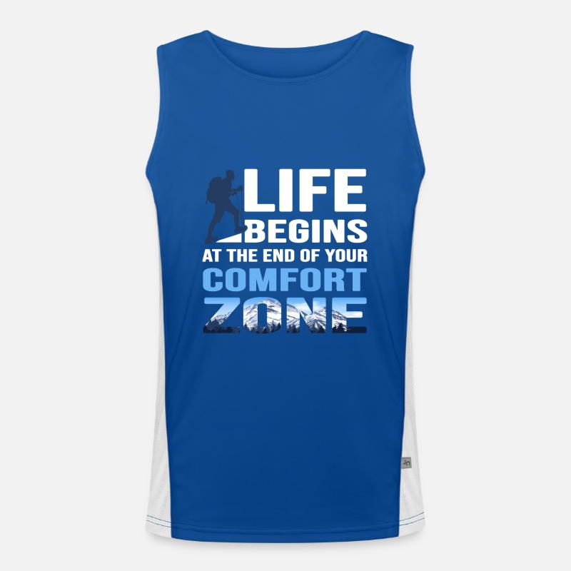 Mountain Hike Ridge Walk Pathless Alpine Mountain Path Débardeur respirant contrasté Homme 
