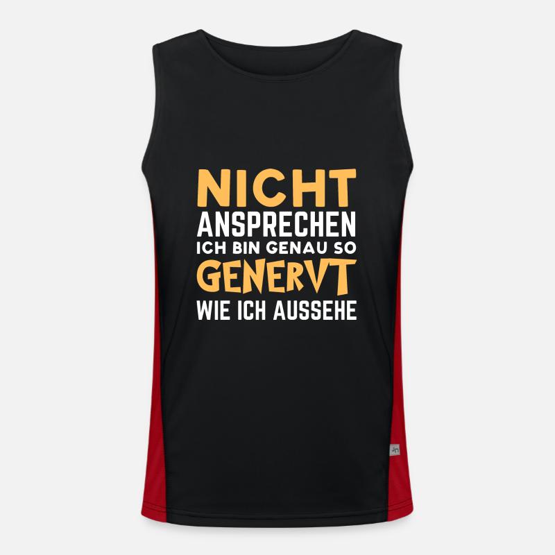 Nicht Ansprechen Ich Bin Genau So Genervt Funktionelles Kontrast-Tank Top für Männer 