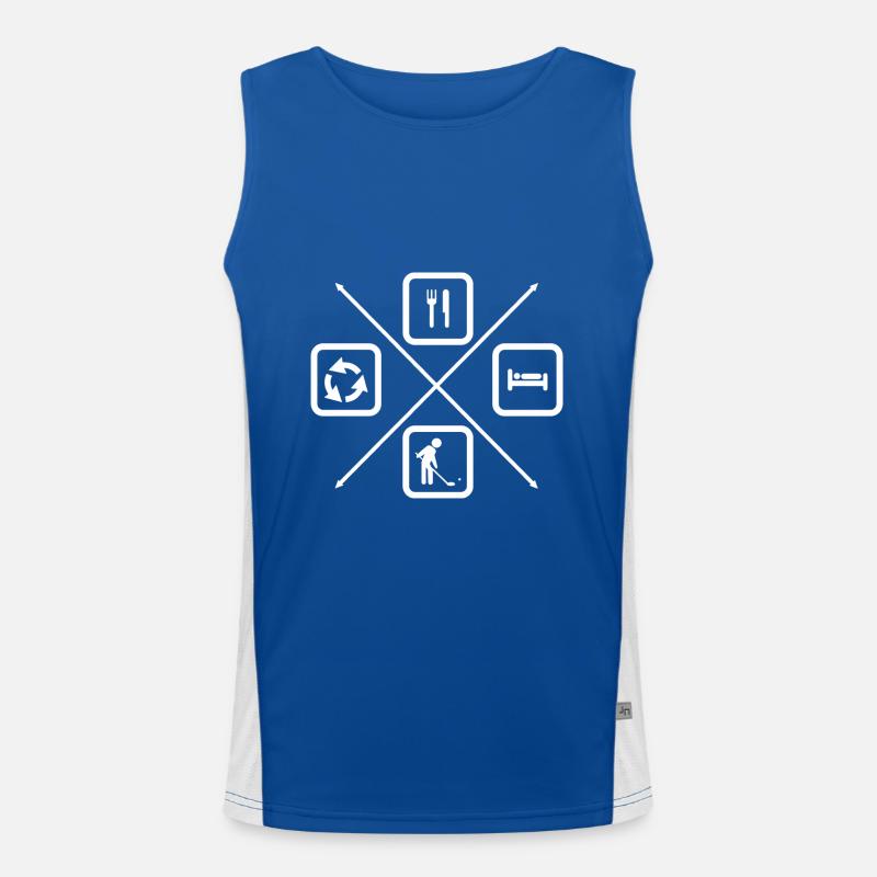 Der Lebenszyklus eines Golfers,Golf,Golfers Funktionelles Kontrast-Tank Top für Männer 