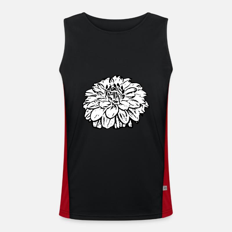 Blume weiß weiße Blumen Geschenk Muttertag Mutter Funktionelles Kontrast-Tank Top für Männer 
