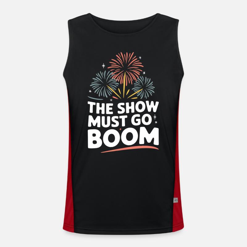 Pyrotechnics Fireworks Pyrotechnics - Men's Functional Contrast Tank Top - black/red