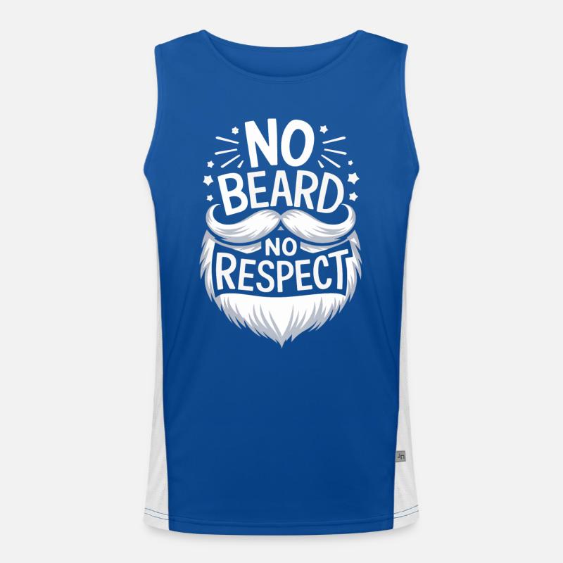 Bart Schnurrbart Bärtige Männer Funktionelles Kontrast-Tank Top für Männer 