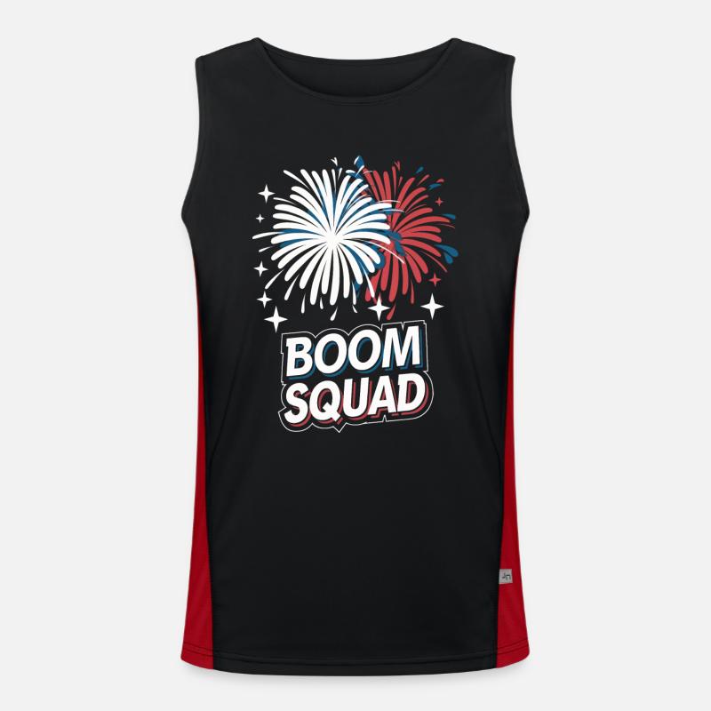 Pyrotechnics Fireworks Pyrotechnics - Men's Functional Contrast Tank Top  - black/red