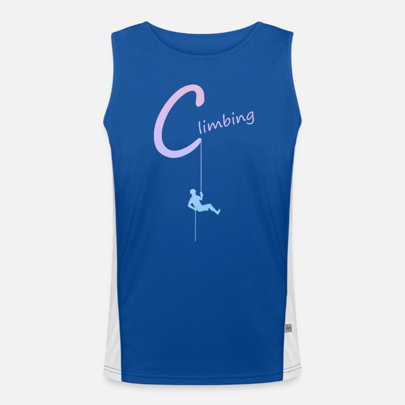 climbing, abseilen, klettern, kletterer Funktionelles Kontrast-Tank Top für Männer 