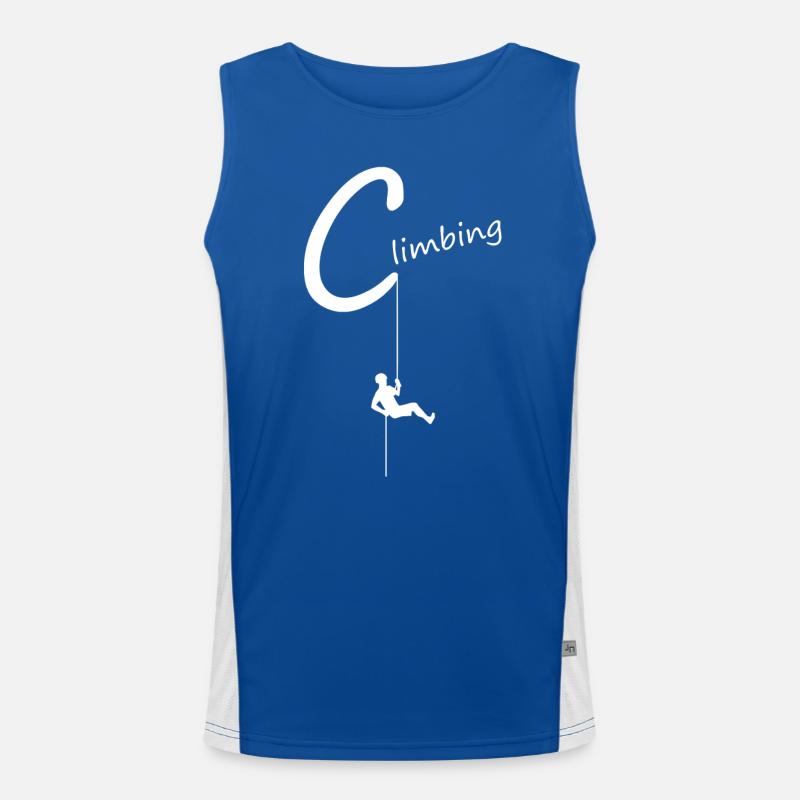 climbing, abseilen, klettern, kletterer Funktionelles Kontrast-Tank Top für Männer 