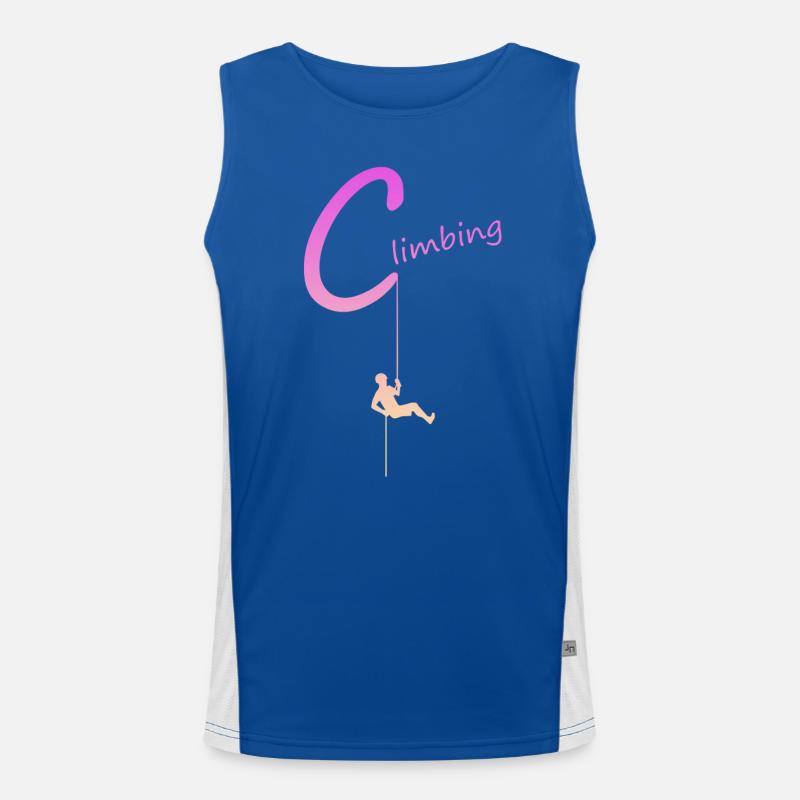 climbing abseilen klettern Funktionelles Kontrast-Tank Top für Männer 