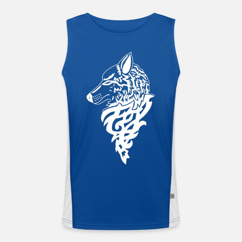 White Wolf, Forest Genius Men's Functional Contrast Tank Top 