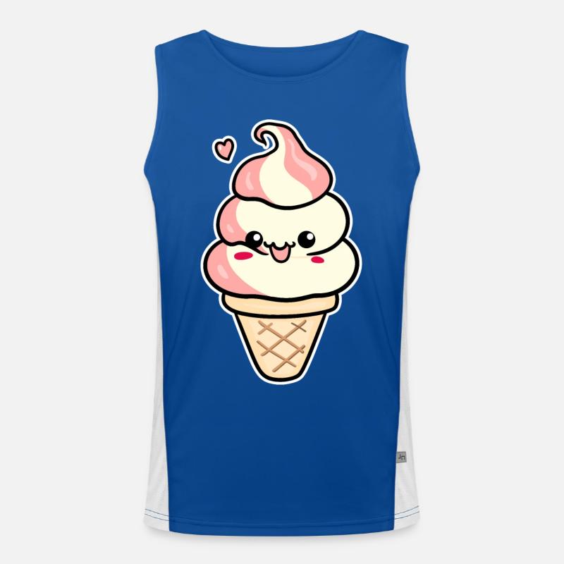 Crème glacée de dessin animé Débardeur respirant contrasté Homme 