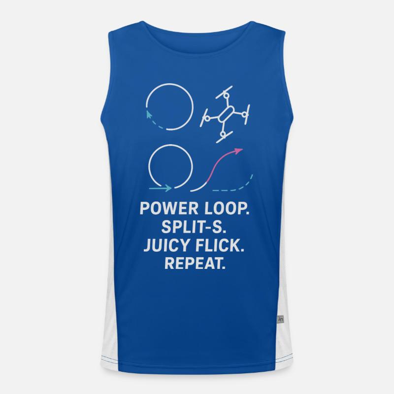 Power Loop Split-S Juicy Flick Repeat Funktionelles Kontrast-Tank Top für Männer 