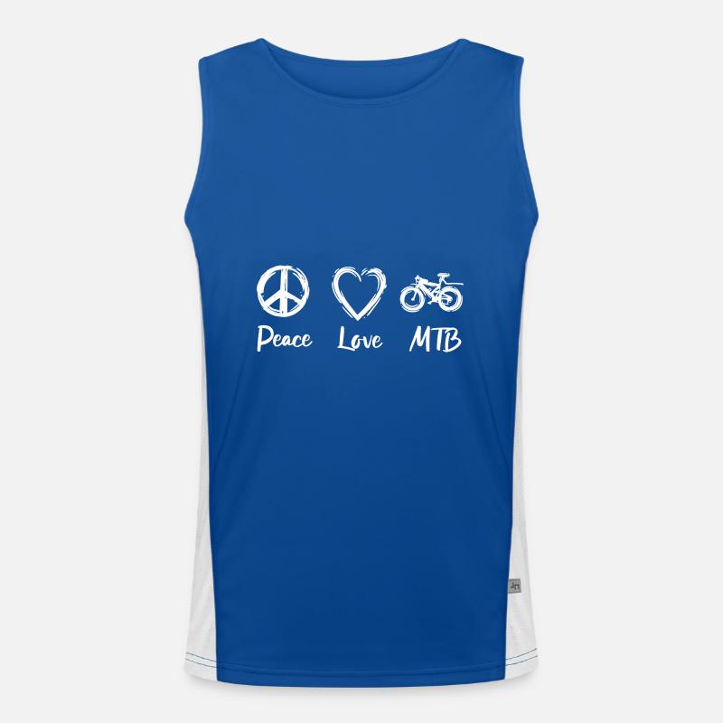 Peace Love MTB Men's Functional Contrast Tank Top 