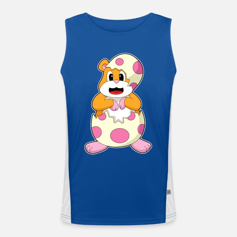Hamster Eierschale Ei Funktionelles Kontrast-Tank Top für Männer 
