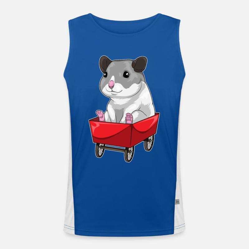 Hamster Wagon Men's Functional Contrast Tank Top 