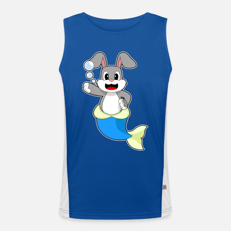 Hase Meerjungfrau Funktionelles Kontrast-Tank Top für Männer 