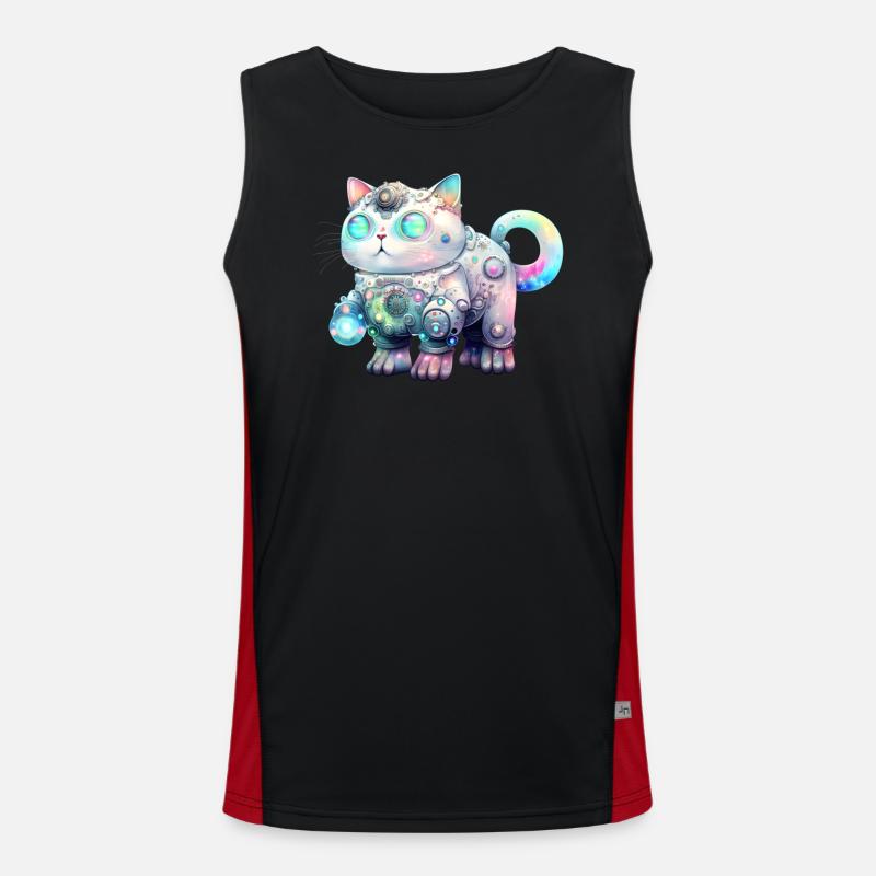 Kawaii Robot Chat Débardeur respirant contrasté Homme 