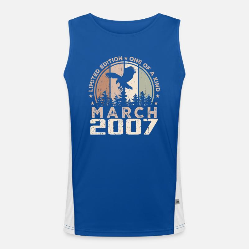 Incomparable depuis mars 2007, 17e Anniversaire Débardeur respirant contrasté Homme 