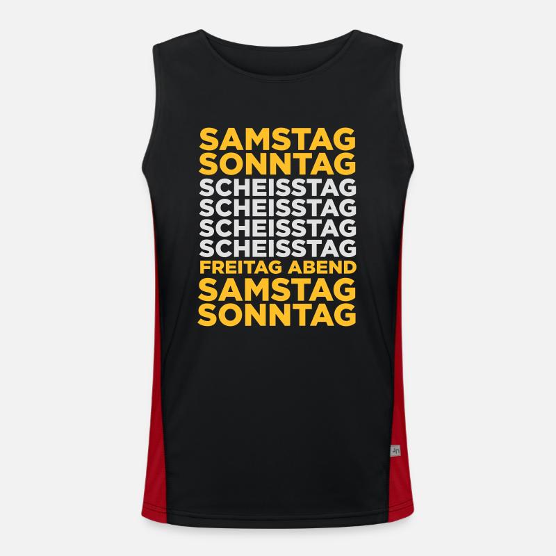 Der Scheißtag in einer Woche! Funktionelles Kontrast-Tank Top für Männer 