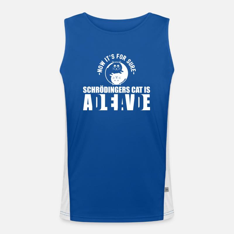 Schrodingers Katze Dead Alive Nerd Geschenk Funktionelles Kontrast-Tank Top für Männer 