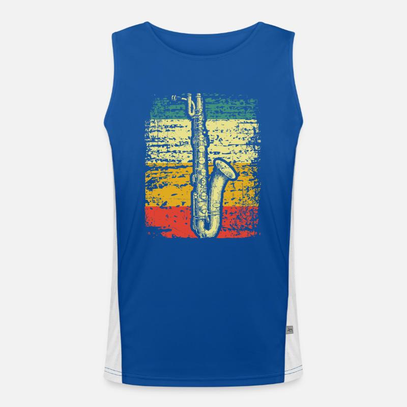 Saxophon Funktionelles Kontrast-Tank Top für Männer 