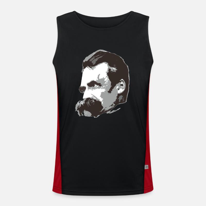 Nietzsche (3farbig) Funktionelles Kontrast-Tank Top für Männer 