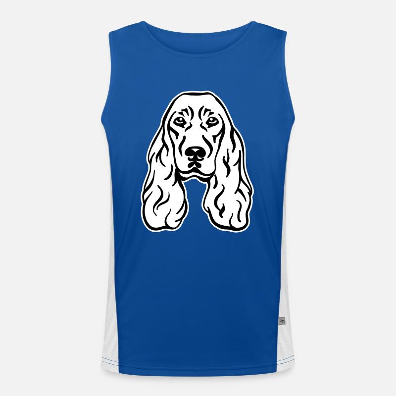 Cocker Spaniel Men's Functional Contrast Tank Top 