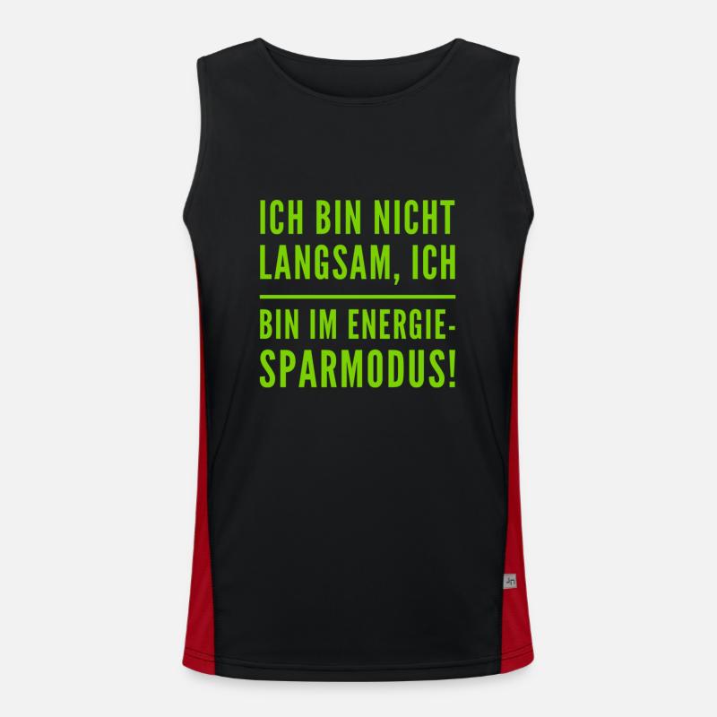 ich bin nicht langsam Funktionelles Kontrast-Tank Top für Männer 