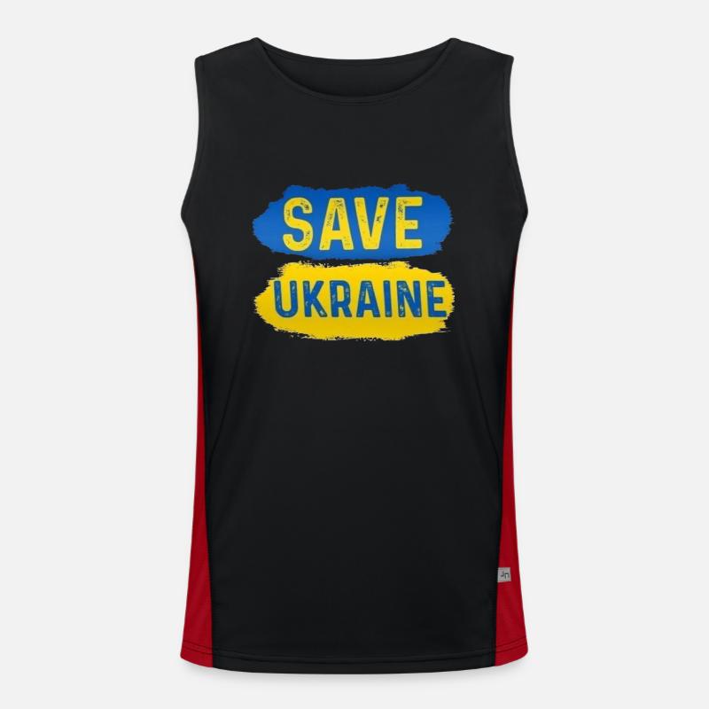Save Ukraine Men's Functional Contrast Tank Top 