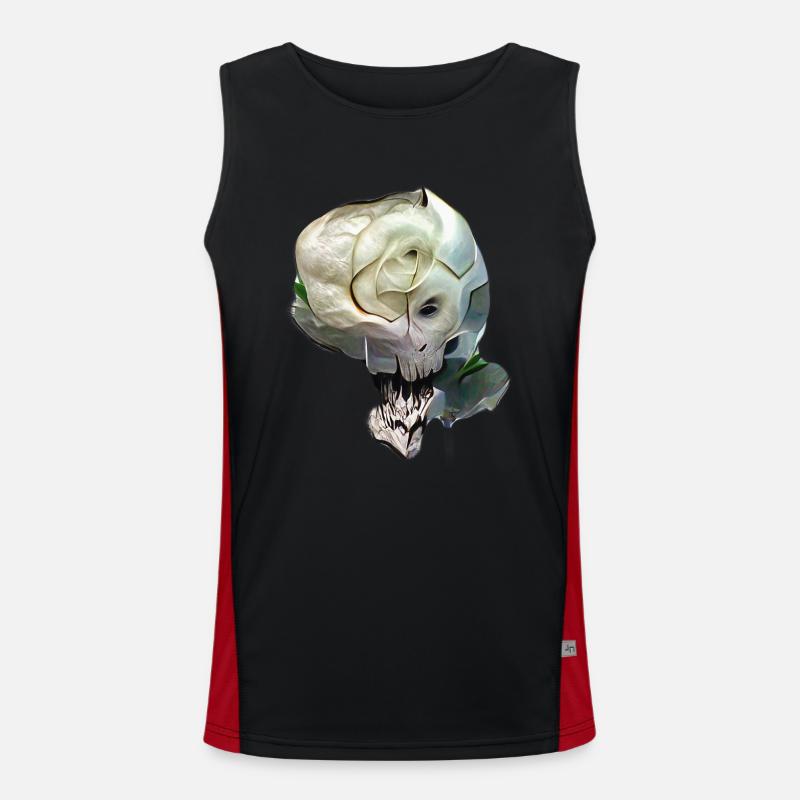 Crâne Rose Débardeur respirant contrasté Homme 