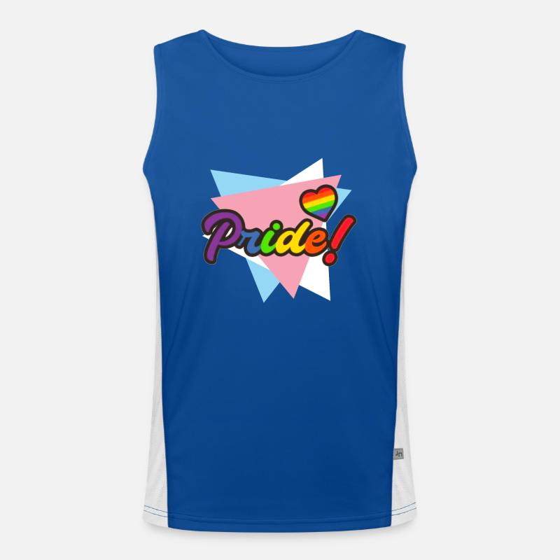 Trans Pride Men's Functional Contrast Tank Top 