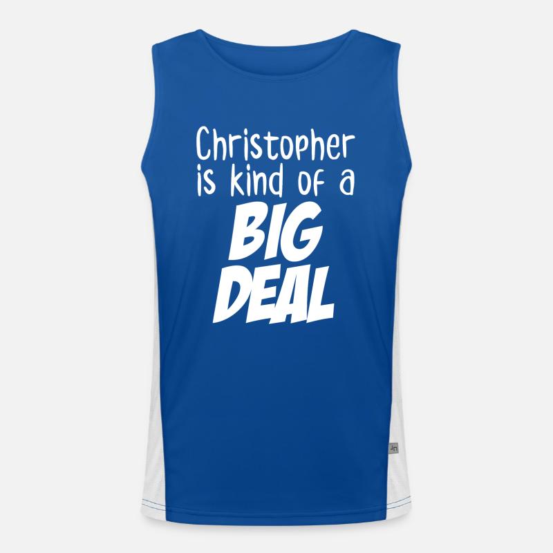 Christopher ist irgendwie eine große Sache Funktionelles Kontrast-Tank Top für Männer 
