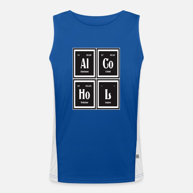 | de l’alcool Tableau périodique des éléments Débardeur respirant contrasté Homme 