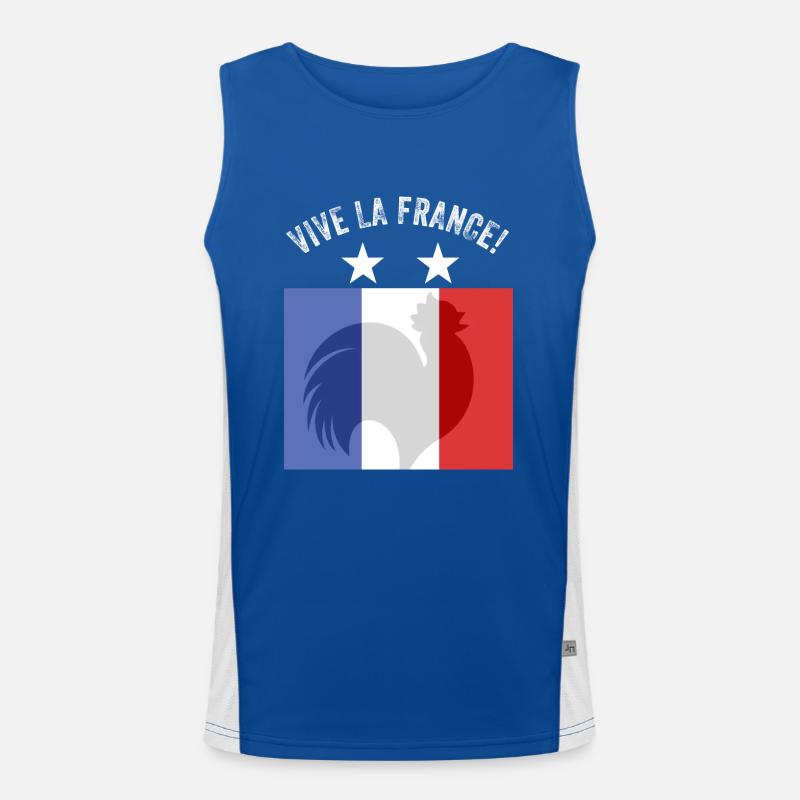 Frankreich Funktionelles Kontrast-Tank Top für Männer 