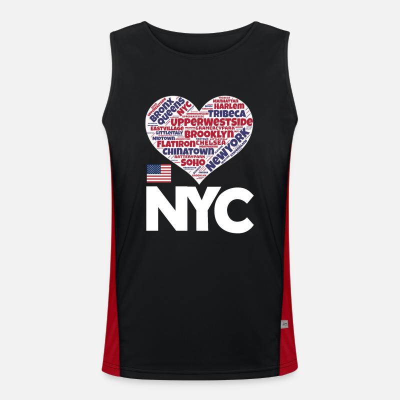 New York Funktionelles Kontrast-Tank Top für Männer 