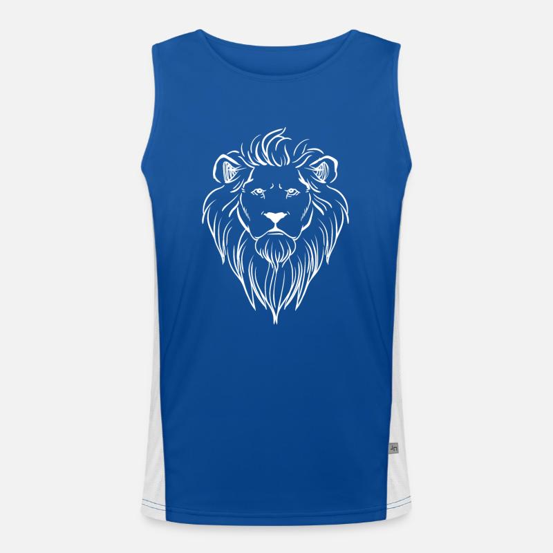Löwe Funktionelles Kontrast-Tank Top für Männer 
