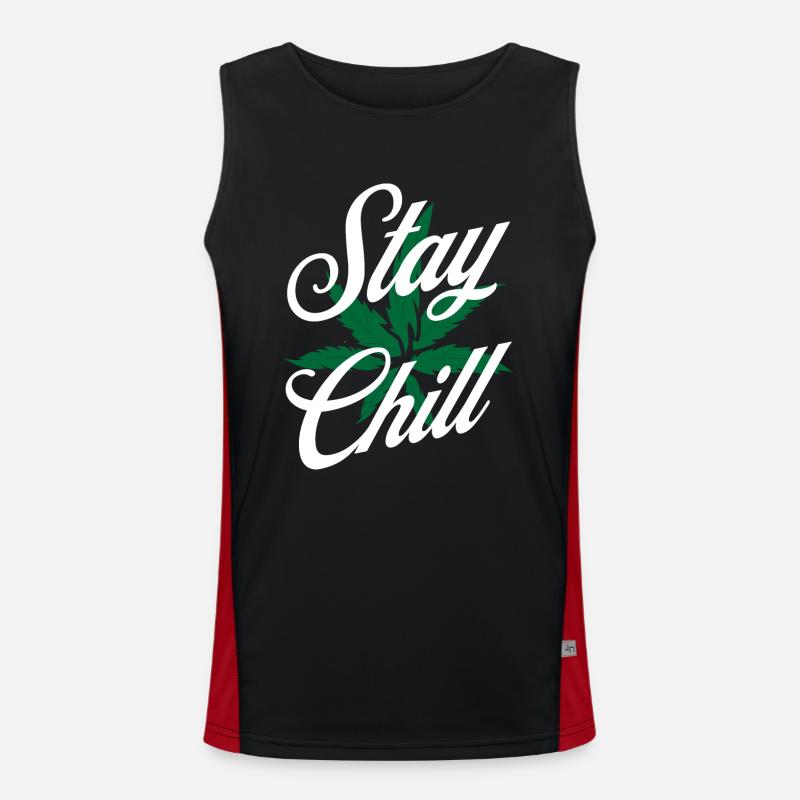 Stay Chill Marijuana Débardeur respirant contrasté Homme 
