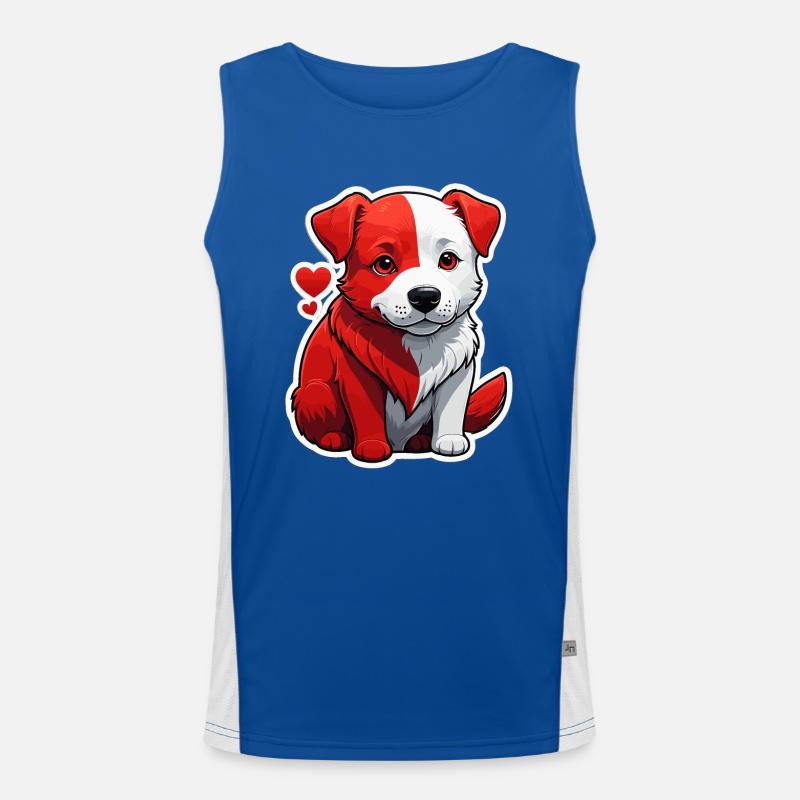 red dog Men's Functional Contrast Tank Top 