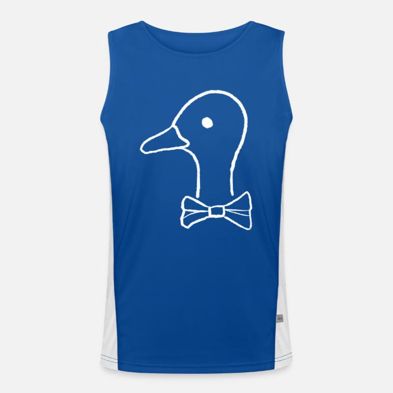 Ente mit Fliege Funktionelles Kontrast-Tank Top für Männer 