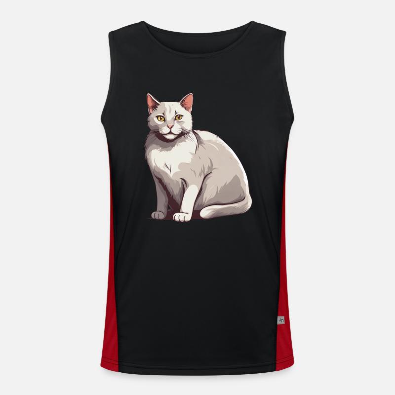 Elegant Cat Charms Men's Functional Contrast Tank Top 