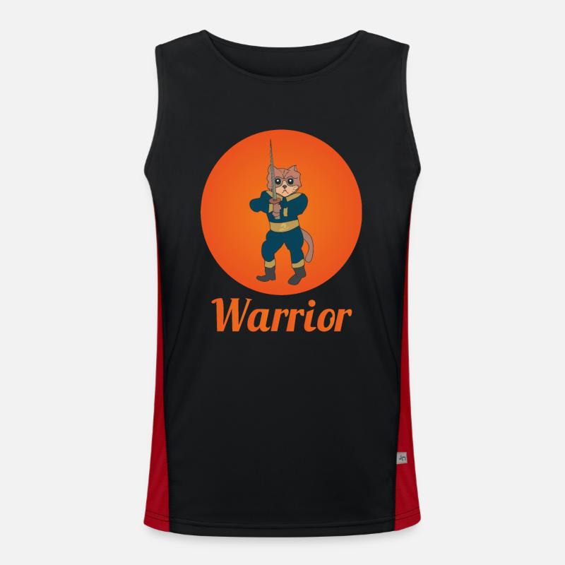 Cat warrior Men's Functional Contrast Tank Top 