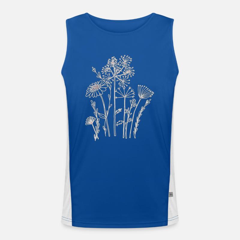 Fleurs séchées Débardeur respirant contrasté Homme 