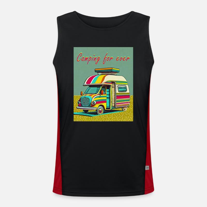 Camping forever Men's Functional Contrast Tank Top 