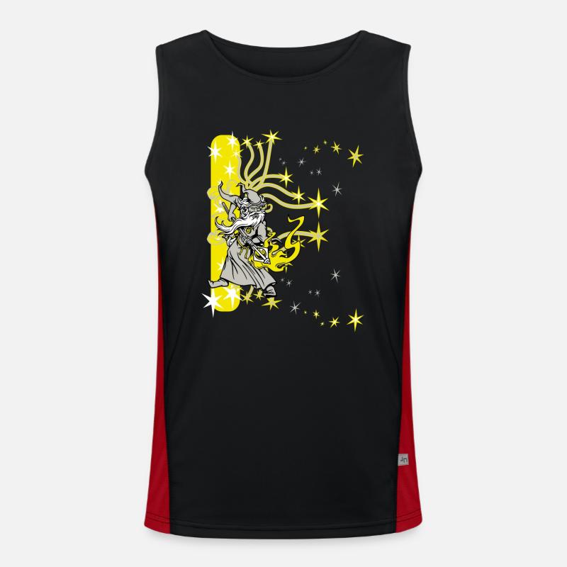Zauberer Funktionelles Kontrast-Tank Top für Männer 