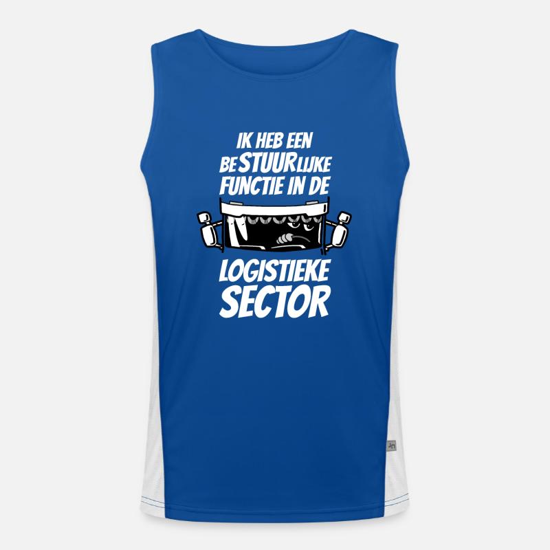 1266 administrative function white letters Men's Functional Contrast Tank Top 