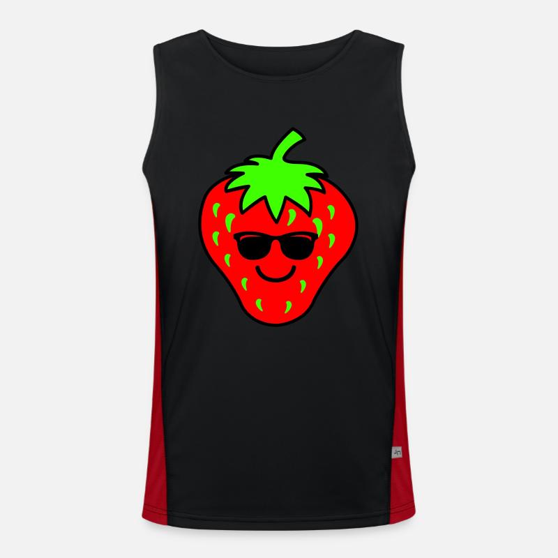 erdbeere cool Funktionelles Kontrast-Tank Top für Männer 