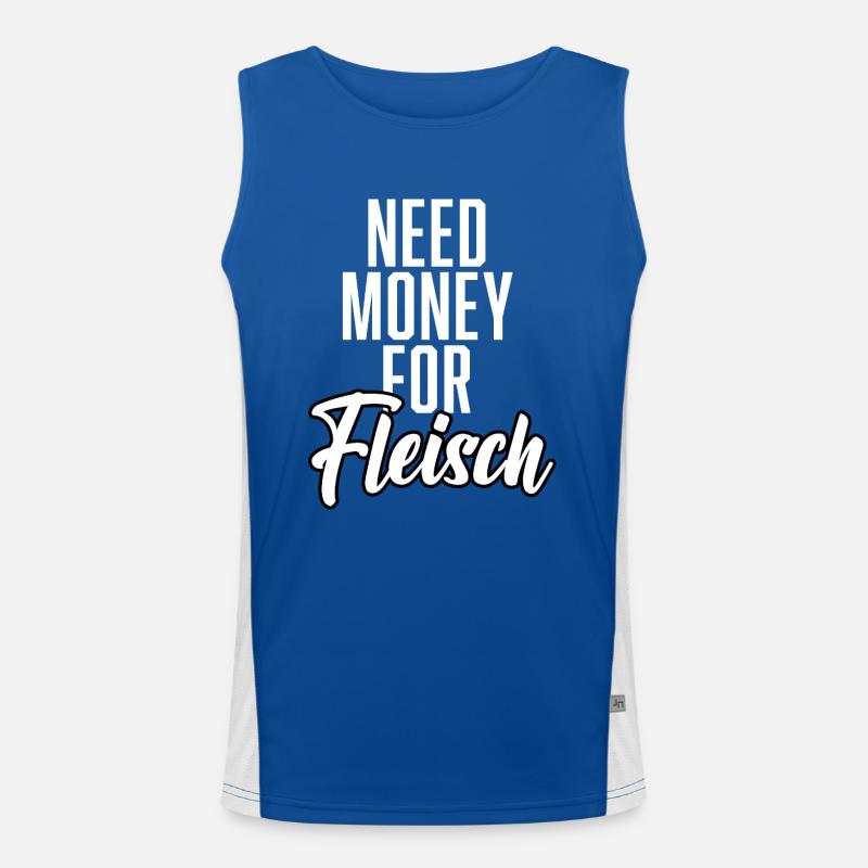 Need Money For Fleisch Funktionelles Kontrast-Tank Top für Männer 