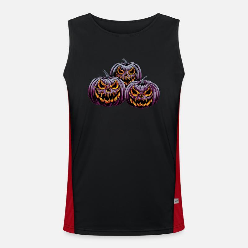 Pumpkin - Halloween Design Men's Functional Contrast Tank Top 