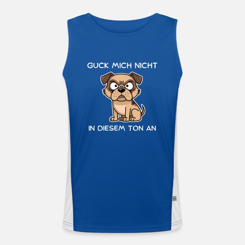 Ne me regarde pas sur ce ton - Chien Débardeur respirant contrasté Homme 