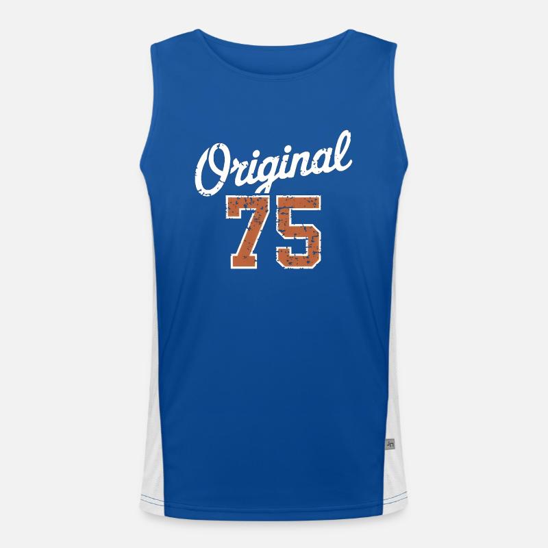 Original 75 - 50 Jähriger Geburtstag Funktionelles Kontrast-Tank Top für Männer 