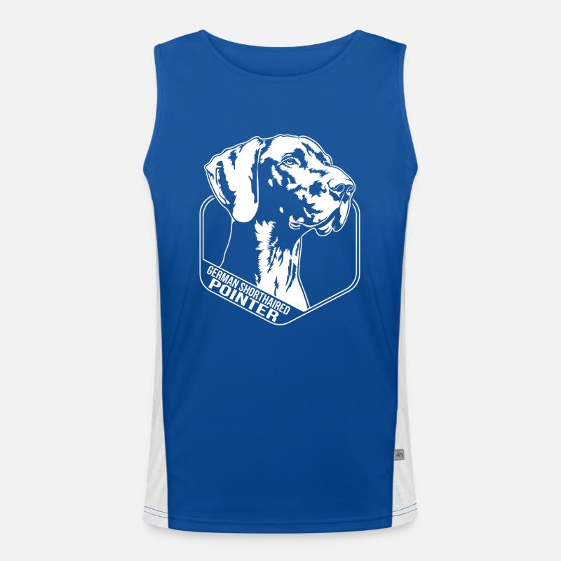 German Shorthaired Pointer Hund Wilsigns Jagdhunde Funktionelles Kontrast-Tank Top für Männer 
